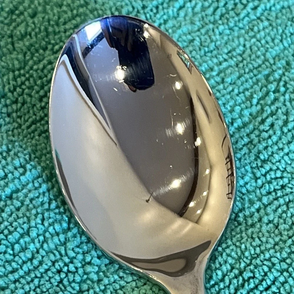 Gorham Silver Stainless Steel Colonial Tipt Teaspoon 6 1/8 in
